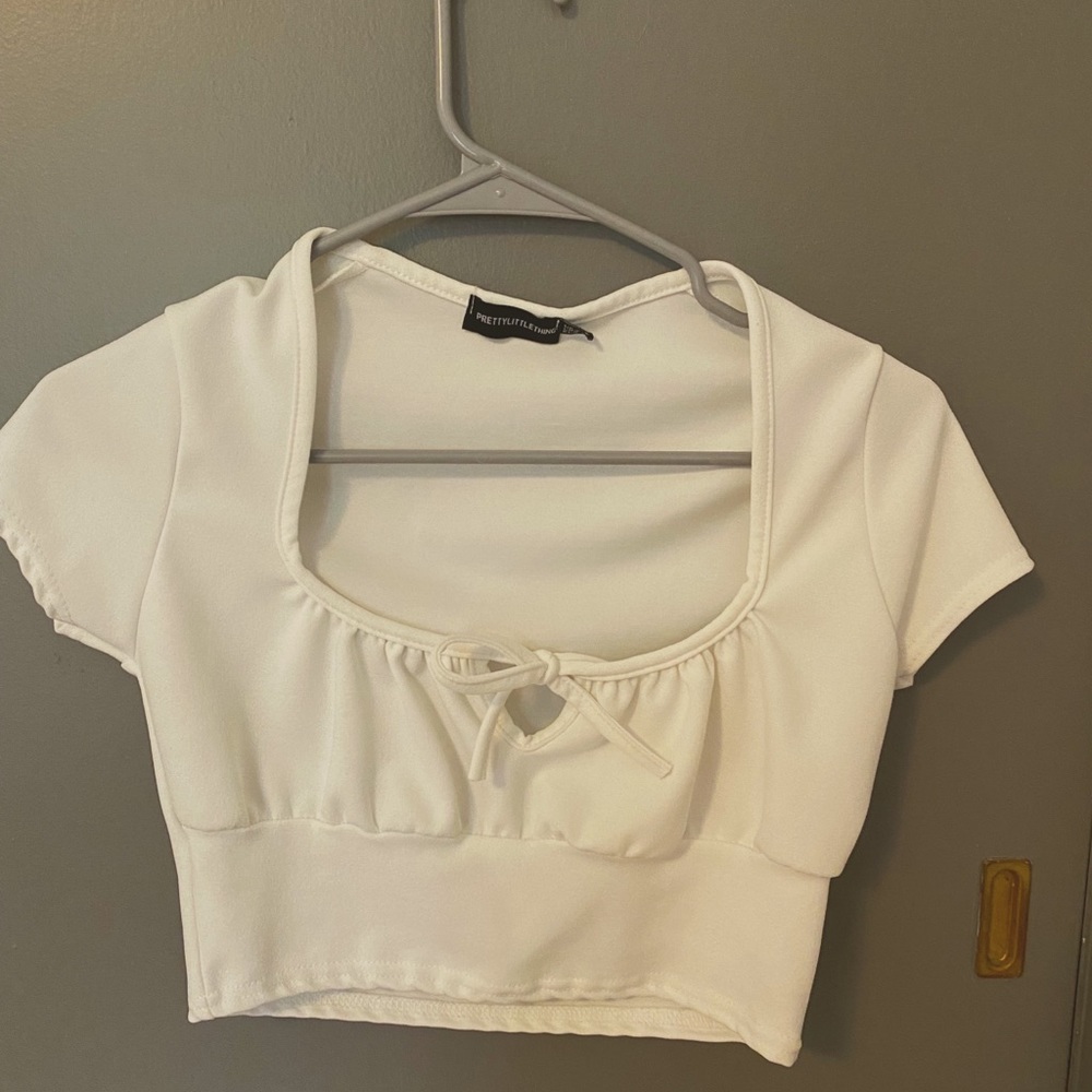 pretty little thing white top NWOT